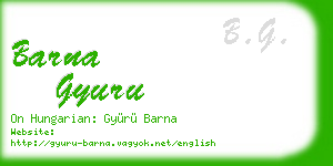 barna gyuru business card