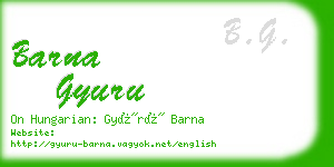 barna gyuru business card